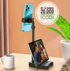 Holder HP 1 in 2, bisa muter semau kita, bahan kualitas, kokoh