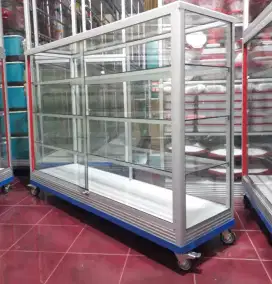 Etalase RODA BESAR & SIKU BESI Panjang 1,5M || Buat toko