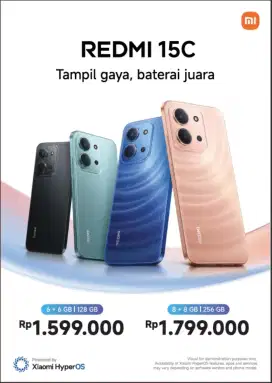 Kredit Hp Xiaomi Redmi 15C Free Handsfree Bunga 0%