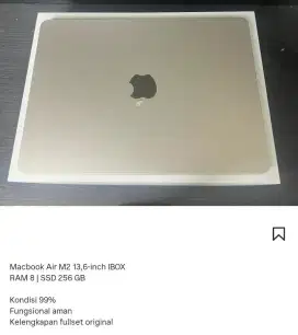 Macbook Air M2 13, 6-inch iBox Ram 8 SSD 256 GB