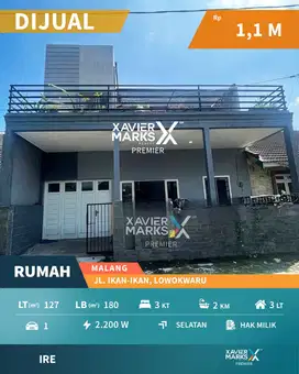 Rumah Ala Villa 3 Lantai Dekat Raya Suhat di Jl Ikan-ikan Tunjungsekar