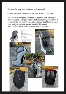GREAT CONDITION CLEK FOONF CONVERTIBLE CAR SEAT (CANADIAN MADE)