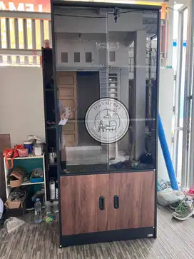 READY RAK BUKU/RAK ARSIP PINTU KACA TERMURAH SALE