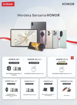 HONOR 400 SERIES . Bisa cicilan modal KTP tanpa DP dan Bunga 0persen