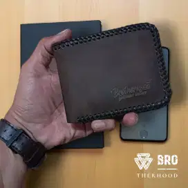 Dompet anyam full kulit sapi asli jenis crazy horse