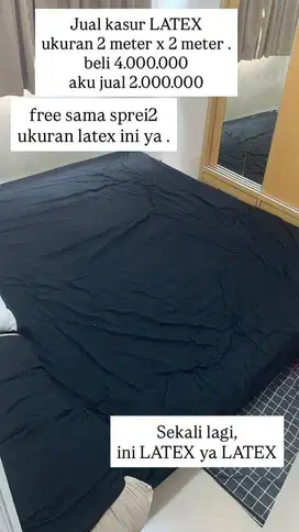 HARGA NETT - Kasur Latex Enzel 200cm x 200cm pemakaian 3 tahunan