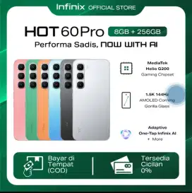 INFINIX HOT 60 PRO, RAM 8/256 GB, NEW, SEGEL, BNIB, NO REPACK GARANSI