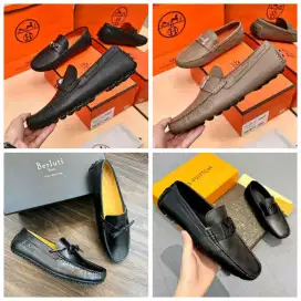 Sepatu Pria Loafers lv hermes Branded Men Fullset Box