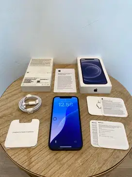 Second iBox iPhone 12 128GB Black Fullset Anti Blokir