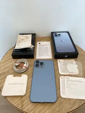 Second iBox iPhone 13 Promax 256GB Sierra Blue Fullset Anti Blokir