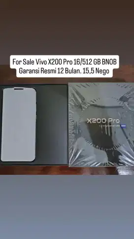 Vivo X200 Pro 16/512 GB Baru Garansi Resmi 12 Bulan Belum Aktif BNOB