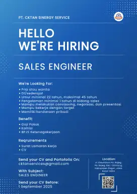 Lowongan Pekerjaan Untuk SALES ENGINEERING