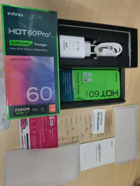 INFINIX HOT 60 PRO PLUS 16GB/256GB SLEEK BLACK BARU BUKA BOX