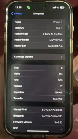 Iphone 14 promax 256 ibox hp chasan