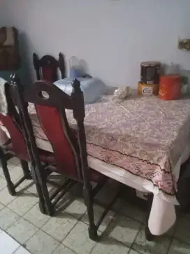 Jual meja bangku makan jati