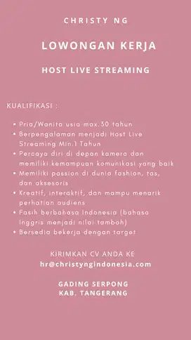 HOST LIVE STREAMING TANGERANG