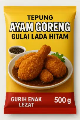 Tepung ayam goreng gulai lada hitam
