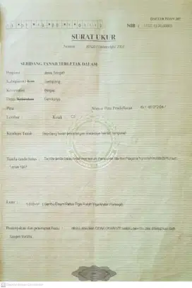 Tanah Pekarangan Rata di atas jalan SHM 1.633 m² Bergas Kab. Semarang