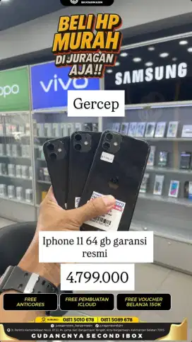 IPHONE 11 ALL OPERATOR READY DI JURAGAN BANJARMASIN