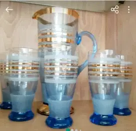 Gelas Kaca Set Biru