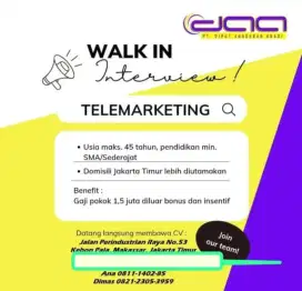 Lowongan telemarketing