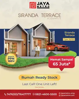 DIJUAL RMH 1 LT SIRANDA TERRACE UNDIP TEMBALANG