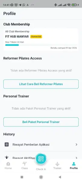Jual Member Fithub exp 09 April 2026 1.7jt nego