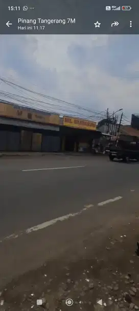 Tempat usaha pinggir jalan raya pinang