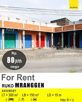 DISEWAKAN RUKO DI MRANGGEN A4509