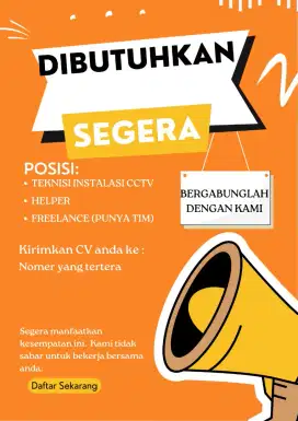 Lowongan pemasangan cctv