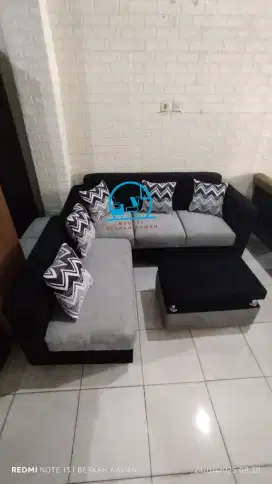 Promo! Sofa L ruang tamu