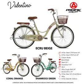 Sepeda Mini Pasific Valentino tersedia uk24 26 berkualitas