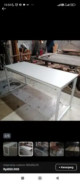Meja kerja custum 140x60x70