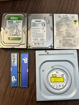 Hardisk dan memory kondisi lama tidak terpakai