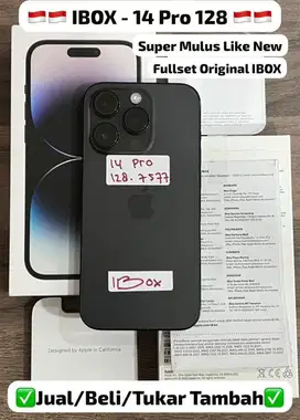 Iphone 14 Pro 128 Gb Space Black Ibox resmi