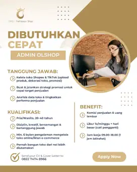 ADMIN Operasional ONLINE SHOP
