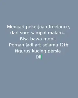 Sedang mencari pekerjaan