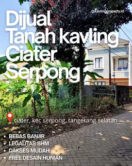 Tanah Kavling Ciater Serpong, Cocok untuk Hunian Asri Dekat BSD