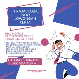 Lowongan kerja Staff office