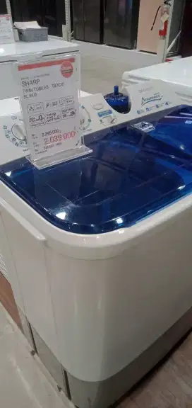 SHARP TWIN TUBE ES-T97CM-BL9KG/Lotte Grosir Serpong