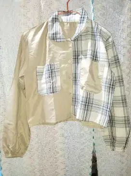 Kemeja crop | semi crop | bisa cod oren