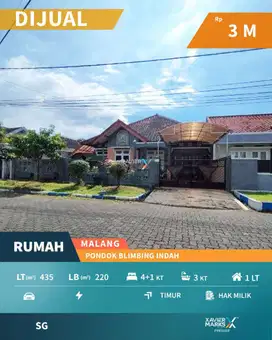 Rumah Dijual MURAH di Pondok Blimbing Indah, Araya Malang