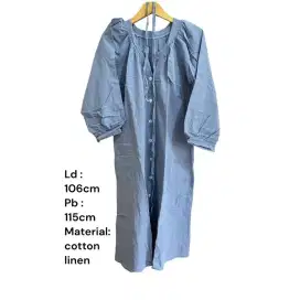 dress linen katun