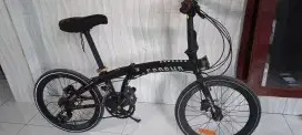 Sepeda lipat uk 20 aloy rem hidrolis speed 2x8