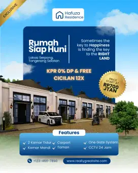 Rumah Cluster Siap Huni 5jt All In Di Serpong, 5 Menit Ke Tol BSD