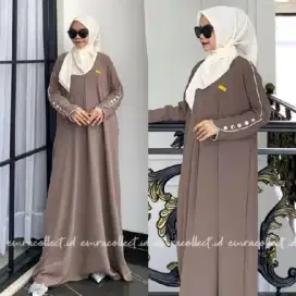 Abaya batwing, gamis batwing crinkle airflow