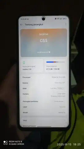 Realme C55 Ram 6 Internal 128 NFC Hitam