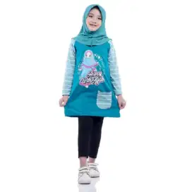 Baju kaos anak perempjan, tunik anak muslimah