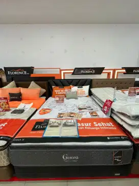 promo kredit springbed bunga ringan gratis 1x cicilan
