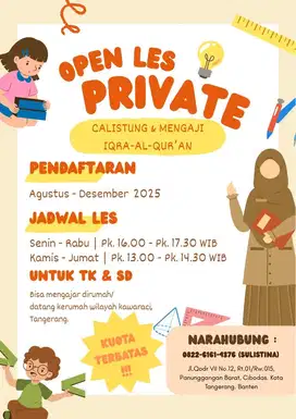 Membuka jasa ngajar private